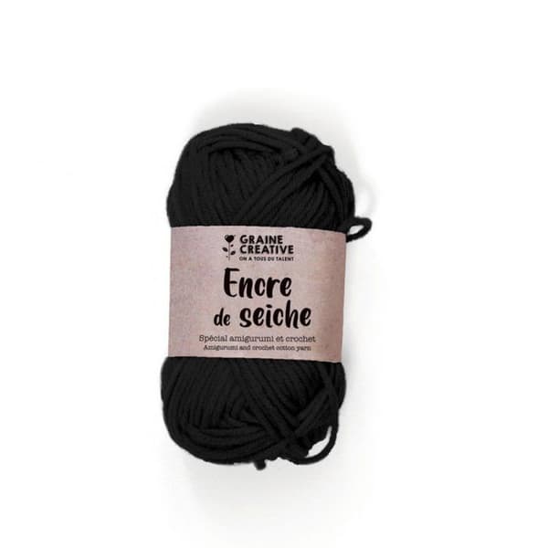 Graine Créative - Amigurumi Garn i Sort Blæk Svart torr bläck