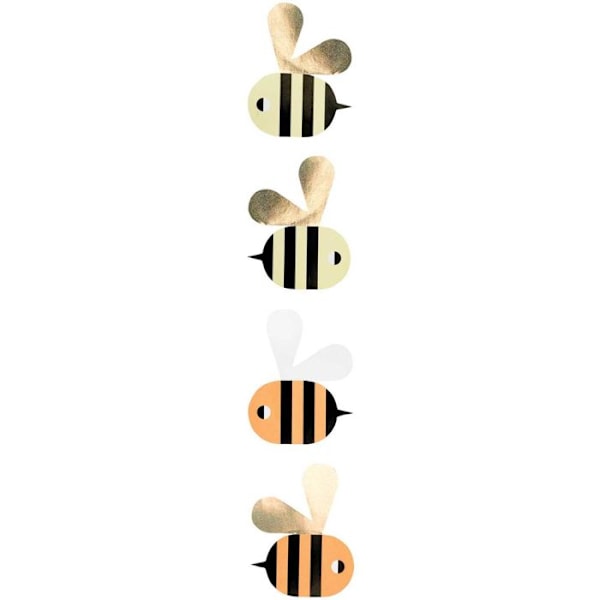 Klistermærker på rulle - Samling Just Bees + Fruits + Flowers - 120 stk - RICO DESIGN Vit