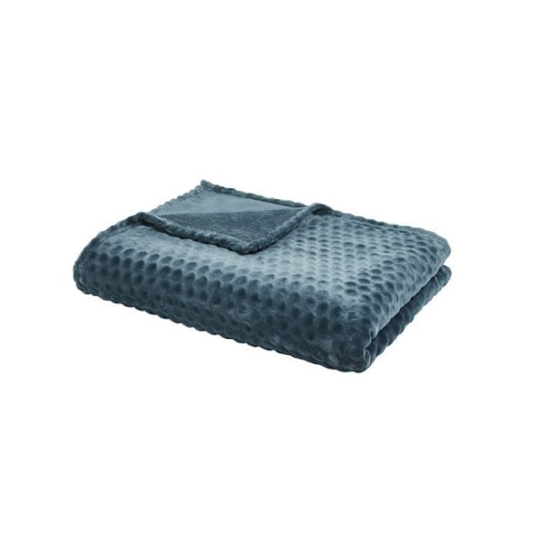 Pebble Plaid tæppe Xl Blødt, luftigt og varmt – 150x200 cm - 150x200 cm - Påfugleblå