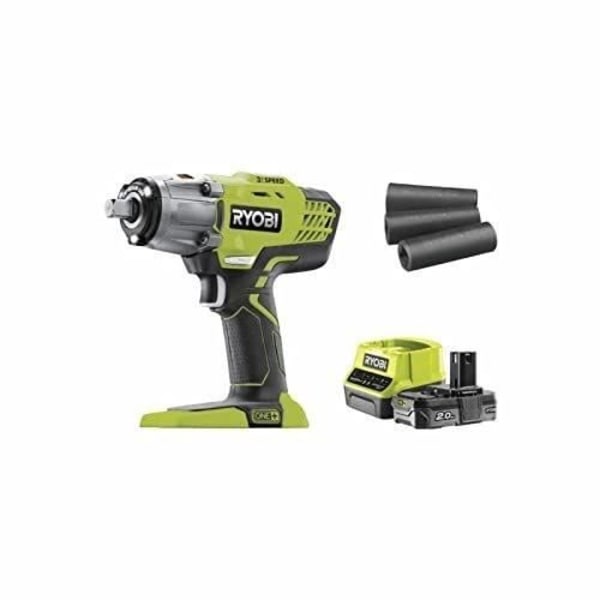 RYOBI - 18V ONE+ slagnyckel - 3 lägen - 1/2" fyrkantsdrift + 2 Ah batteri, väska & 1/4" adapter - R18IW3-120S