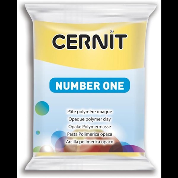 Polymertøjsmodel - Cernit - Number One - Gul - 62g - Til børn fra 8 år Gul
