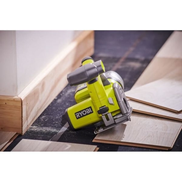 RYOBI - 18V ONE+ multimaterialesav - diam. 85 mm x 15 mm + knive, 1 parallelføring og 1 sugedyse - R18MMS-0