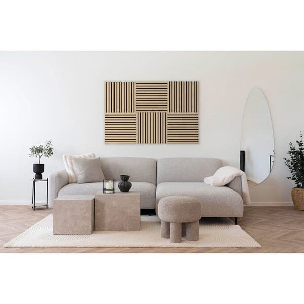 Porto akustisk panel 52x52x2,2cm dekor eg. brun