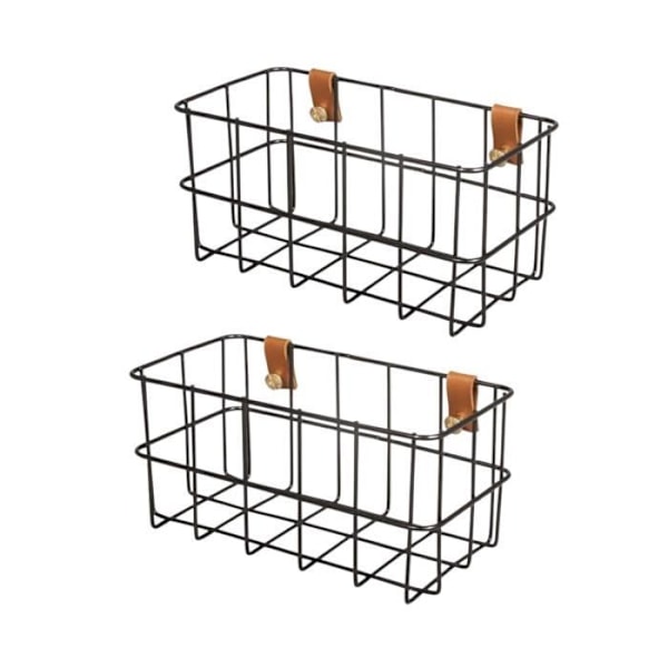 2 kurve i sort jern 16,5 x 8 x 8 cm Svart