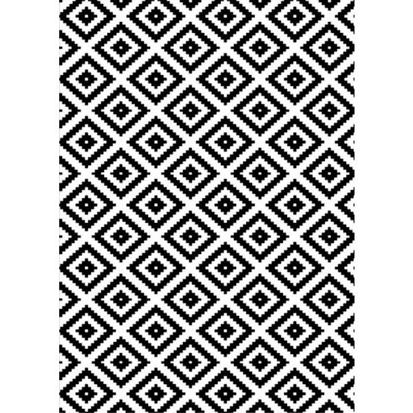 Käytävämatto - MANI TEKSTIILI - Neliöt - 160x230cm - Pestävä - Liukastumaton svart