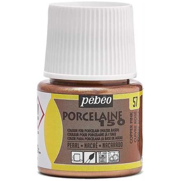 Posliinimaalit - Pébéo - P150 - Kiiltävä efekti - 45 ml - Ruusukulta kastanj