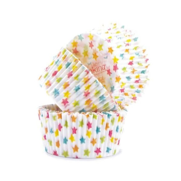 Caissetter til cupcakes Stjerner Flerfärgad
