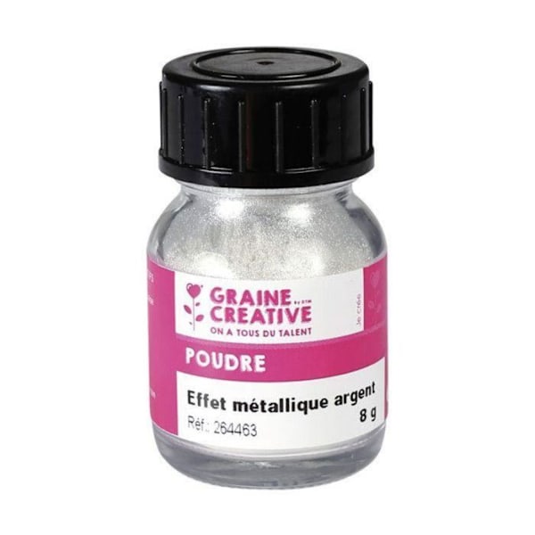 Silvermetallic effektpulver för polymerlera 16 g Silver