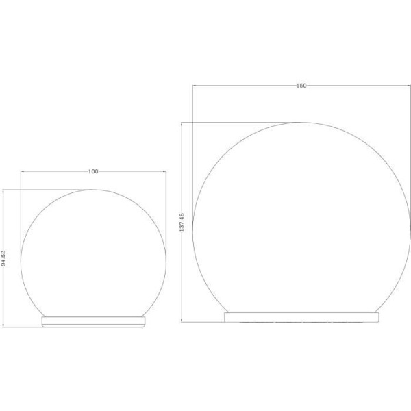 GALIX solarsfär - Krossat glaseffekt - Ø 15cm - 25 vita lysdioder Transparent