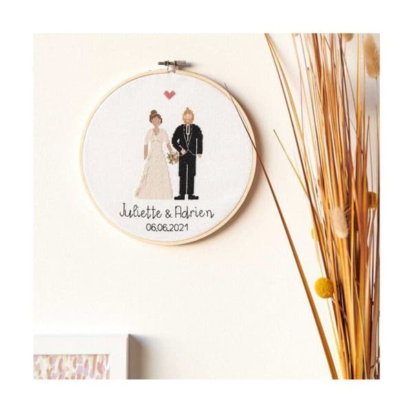 Broderi kit - bröllop Flerfärgad