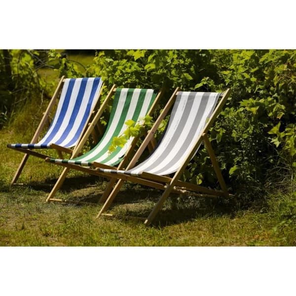 Chilienne Cancale - JARDIN PRIVAT - Grå - Sammenfoldelig og vedligeholdelsesfri - Fast lærred - Multifunktionspositioner Grå