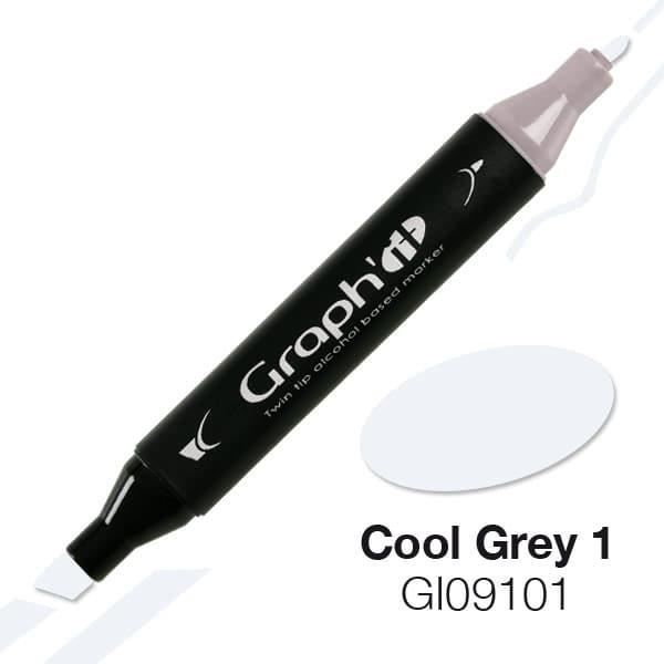 Graph'it 9101 Cool Grey 1 alkoholmarkör - Graph it Grey