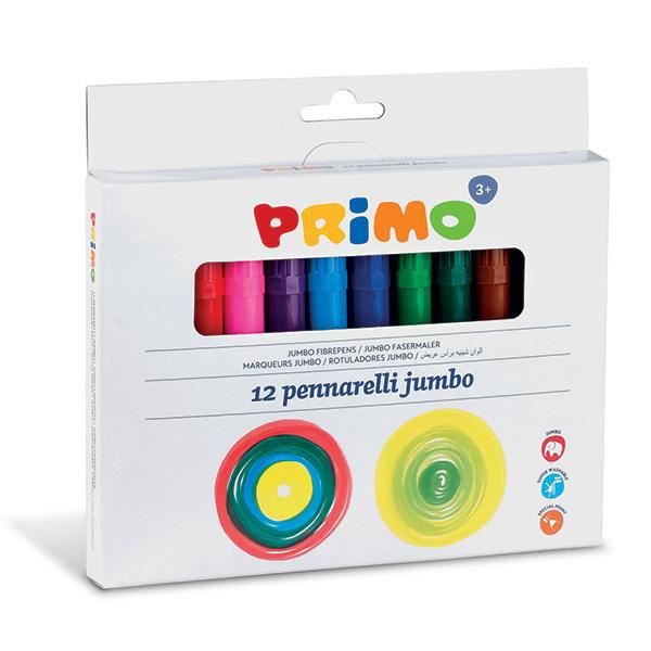 Primo 603JUMBO12, Flerfärgad, 7,6 mm, 12 färger, 12 st, 8 st, 104 st.