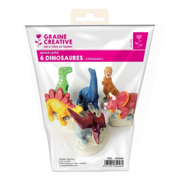 Graine Créative - Latexform 6 dinosaurier Transparent