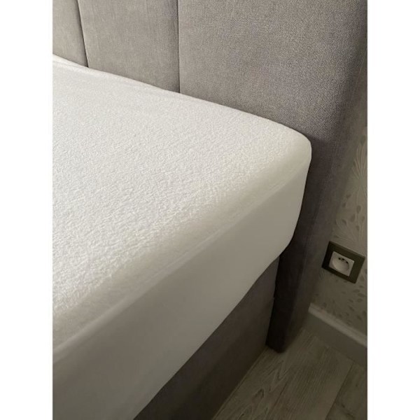 Vandtæt madrasbeskytter - 140x190 cm - Bomuld/Polyester - Anti væggelus
