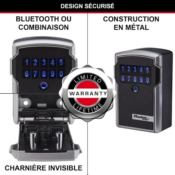 Masterlock säkerhetsskåp Nyckelbox 5441EURD - L format Svart