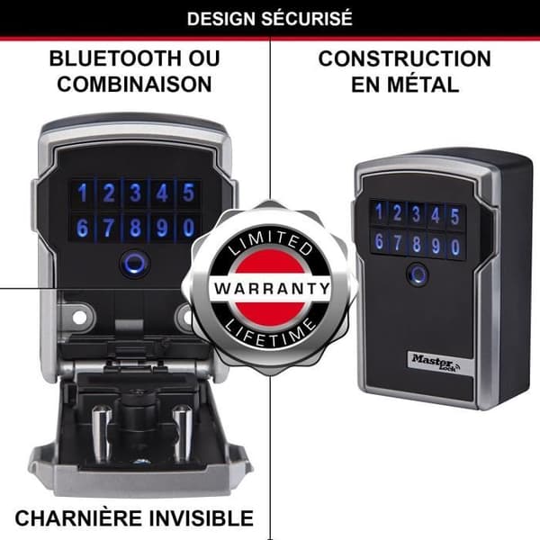 Masterlock Turvakaappi Avainlaatikko 5441EURD - Koko L Svart