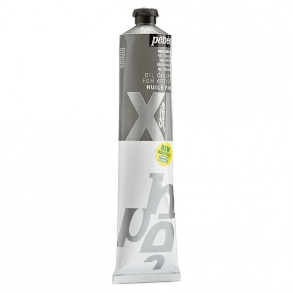 Olie maling - PEBEO - Udvalgt - Tube XL 200 ML - Neutral grå - Hurtig tørring Neutral grå