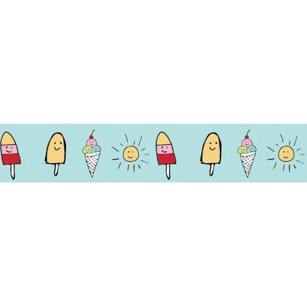 Washi tape - Is og sol - 15 mm x 10 m Blå