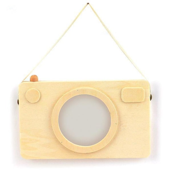 Billedramme i træ - Polaroid kamera 20 x 12 cm Beige