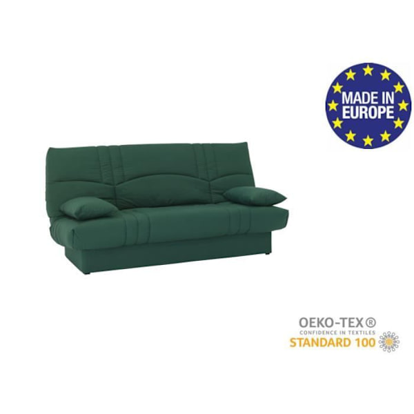3-sits bäddsoffa - Skogsgrönt tyg - Modern stil - L 190 x D 92 cm - DREAM skog grön