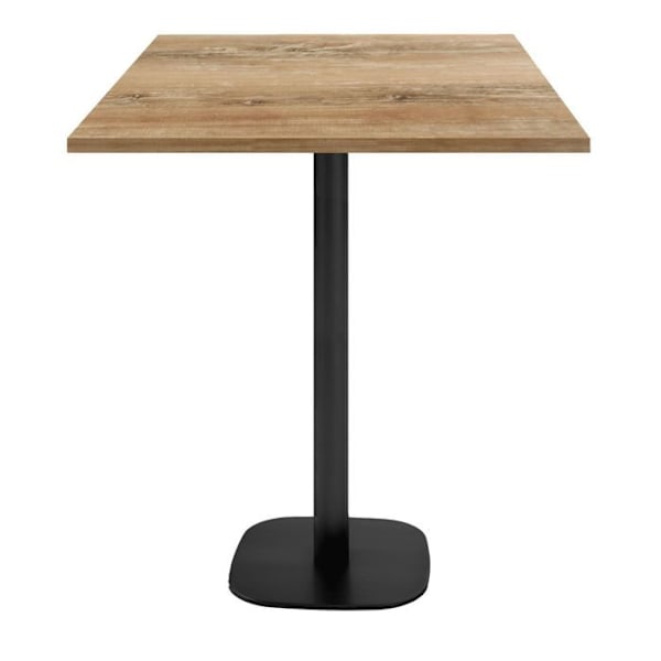 Højt bord 70 x 70 cm - Rund slovensk eg model kastanj