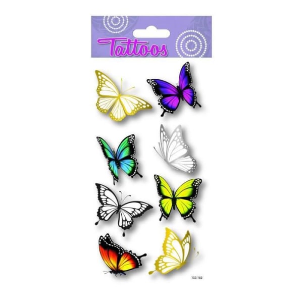 Tillfälliga tatueringar - Fjärilar - Förgyllning