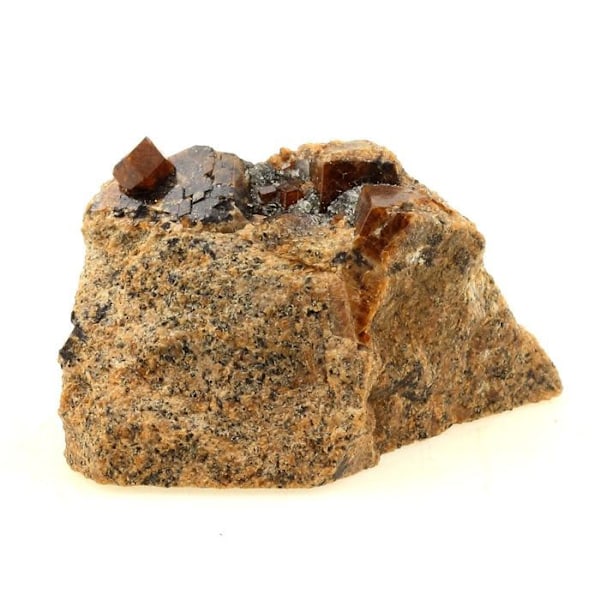 Sten og mineraler. Grossulær granat-Andradite. 146,5 ct. Pyrénées-Orientales, Frankrig.. Röd