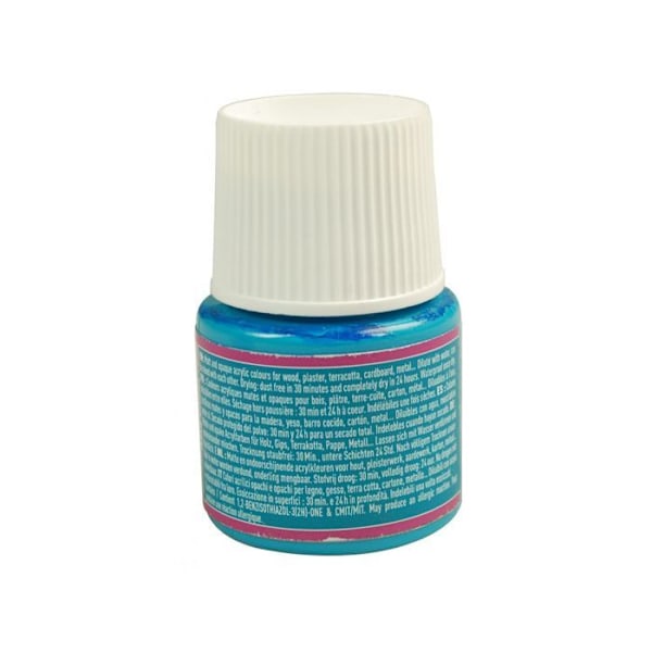 Akrüülivärv - Pébéo - P.BO Déco - Kariibi sinine - Matt - 45ml Karibiskt blått