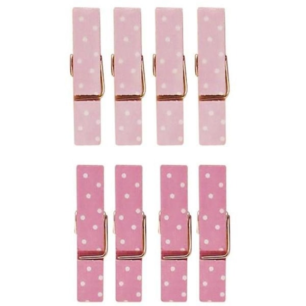 8 mini lyserøde magnetiske tøjklemmer 3,5 cm Rosa
