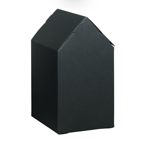 Foldable House Box, black, 7,5x7,5x14cm, kit 6 pieces Svart