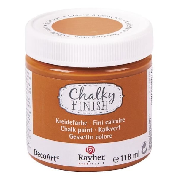 Kritfärg Chalky För porösa material 118 ml Mörkorange mörk orange