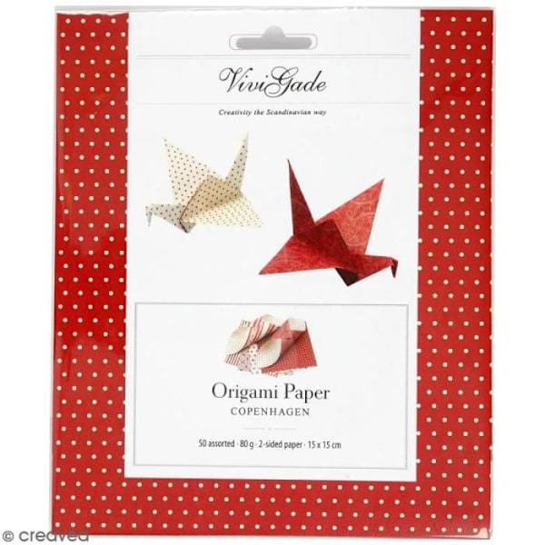 Origamipapper - Creotime - Skandinaviskt - 15 x 15 cm - 50 st