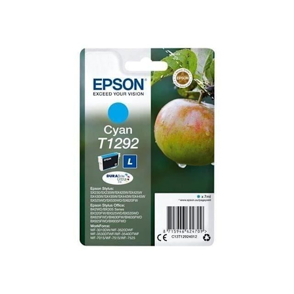 EPSON T1292 Cyan blækpatron - Apple (C13T12924012)