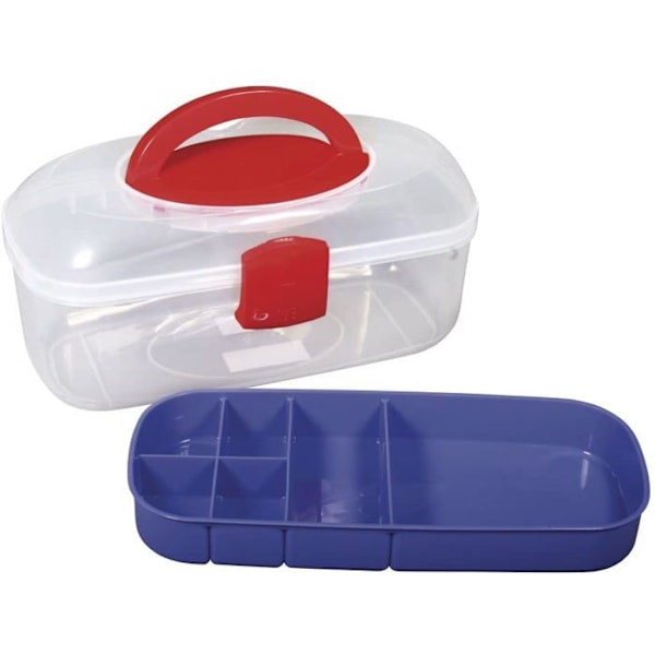 Rayher hobby - 39254000 - Rayher Opbevaringsboks med Håndtag - Indsats, Transparent, 28.5x15.5x13 cm