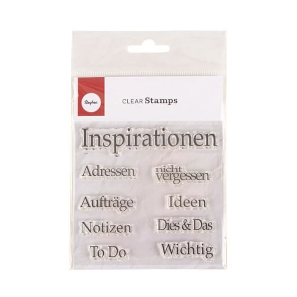 Tampon Clear Stamp Anlasse 1 - RAYHER - 96,5x91x3,2mm - Hvid