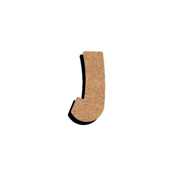 Koristeesine - JUHLIEN JÄTTILÄINEN - Keskikokoinen puinen kirjain 15 cm - Ruskea - Käsintehty - Aikuinen kastanj