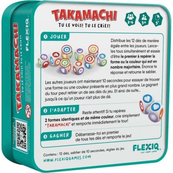 Asmodee - Takamachi - Terningespil - Observation og hastighed - Mindre end 30 min - Fra 5 år Flerfärgad