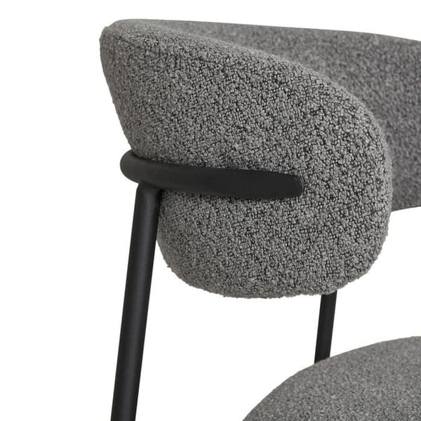 Sæt med 2 stole 59x55x79,5 cm i mørkegrå og sort tekstureret stof Grå