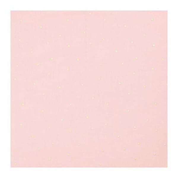 Rosa canvas med guldprickar 140 x 50 cm Ros