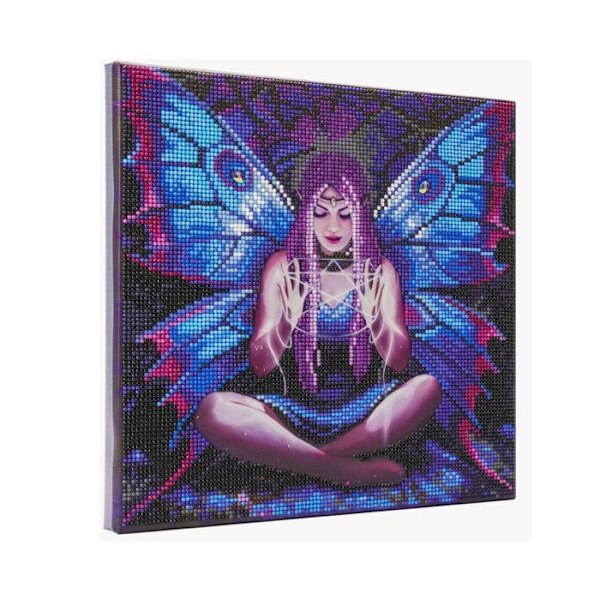 Kit Diamond - Kristallkonst - Charm och Magi - 30 x 30 cm - Kreativ aktivitet - För barn från 5 år Blå