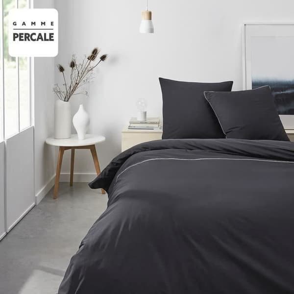 IDAG bäddset Svart 240x260 cm Grå
