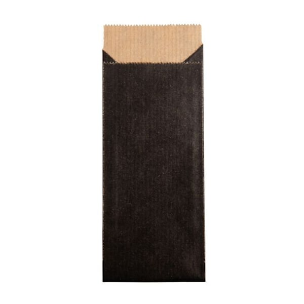 Dekorativ papirpose - Gave - Godbidder - Sort - 11,5 x 5,3 cm Svart