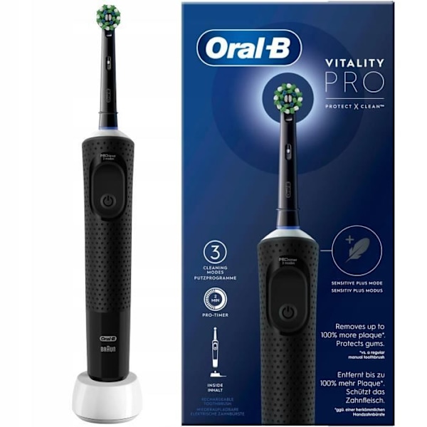 Oral-B Vitality Pro elektrisk tandbørste sort, 1 børstehoved