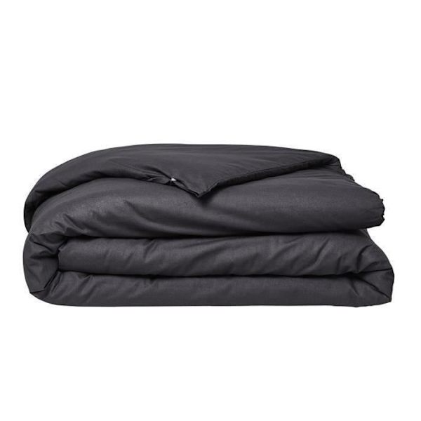IDAG Essential påslakan - 220 x 240 cm - 2 personer - 100 % vanlig bomull - Träkol Grå