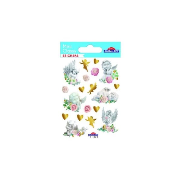 Angels &amp; Hearts Stickers - Guld - 1,8 cm