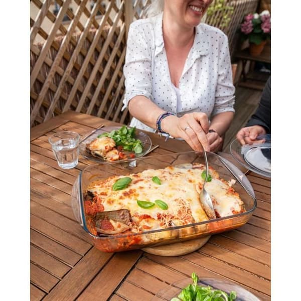 Lasagnefad - PYREX - 1450033 - Rektangulær - I borosilikatglas - 40 x 27 cm TRANSPARENT