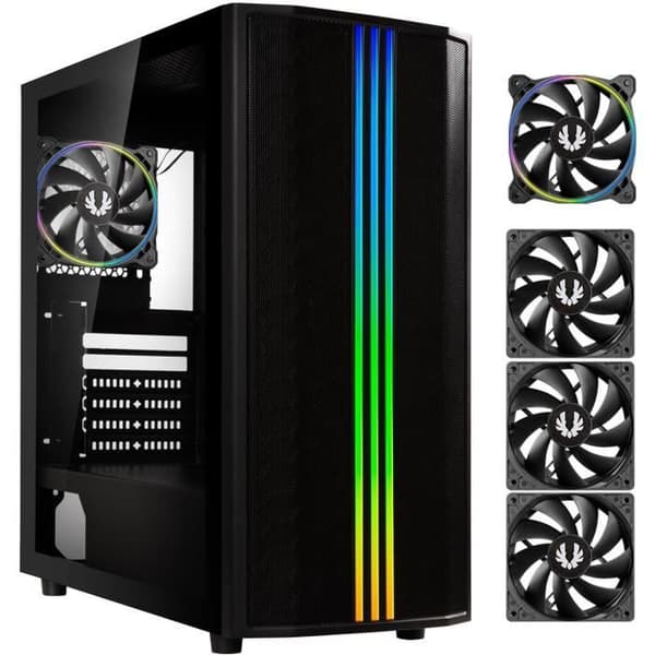 PC kabinet uden strømforsyning - BITFENIX Saber Mesh (Sort) - Midtårn - ATX format