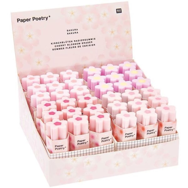 Lang pink Sakura blomster viskelæder, japansk forår Rosa