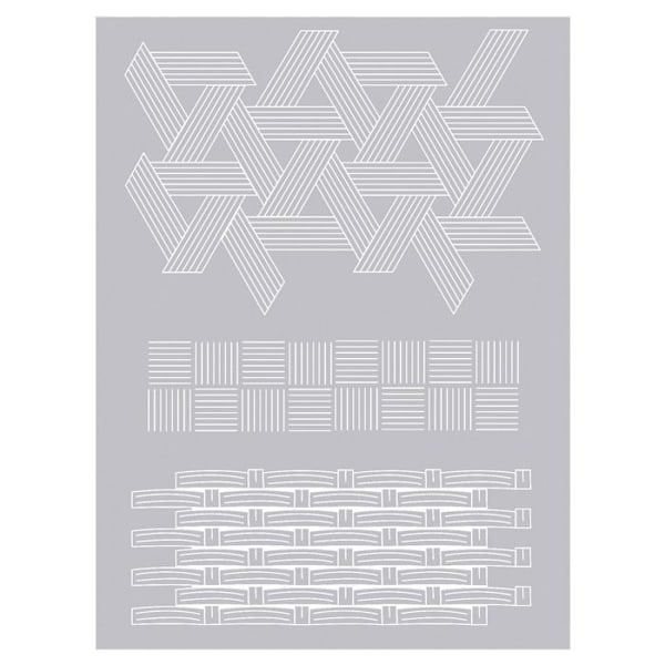 Stencil - KORGTILLVERKNING - 114x153mm - Återanvändbar - Precision av mönstret - Fransk design Grå